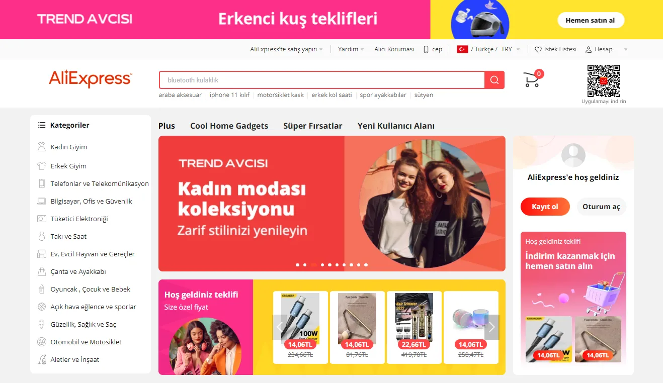 Dolar İle Para Kazanabileceğiniz İnternet Siteleri - Aliexpress