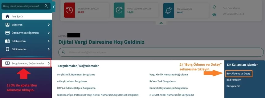 İnternetten Vergi Borcu Nasıl Sorgulanır Borç Ödeme Detay