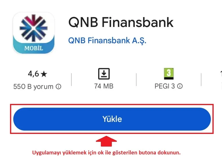 QNB Finansbank Sanal Kart Oluşturma Uygulama Yükleme