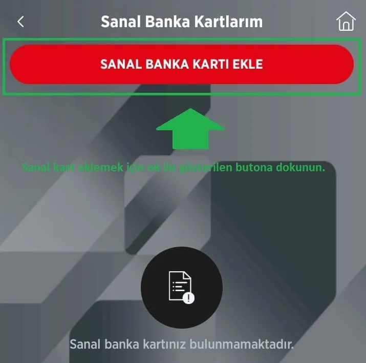 Ziraat Bankası Sanal Kart Oluşturma Ekle