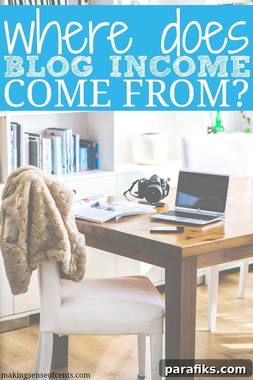 Where does blog income come from