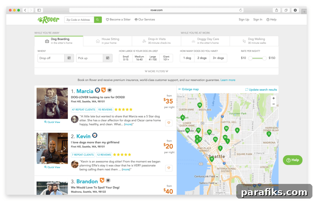 Rover search results example