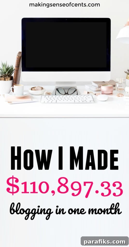 Here's how this blogger earned $110,897.33 blogging in one month, all while working for herself and from the comfort of her home. Plus, she has built a great system that allows her to work less than 10 hours per week!