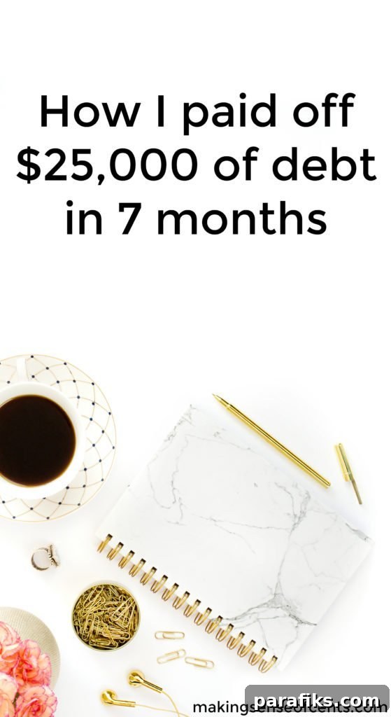 Here's how this person paid off $25,000 of debt in just 7 months. Lots of hard work will get you there!
