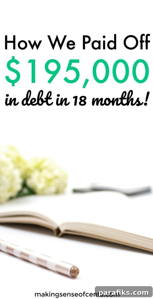 Sami and Dallas paid off debt in the amount of $195,000 in just 18 months. You can read more about their amazing debt payoff story here. Here are their tips to help you pay off debt quickly, find motivation, and more!