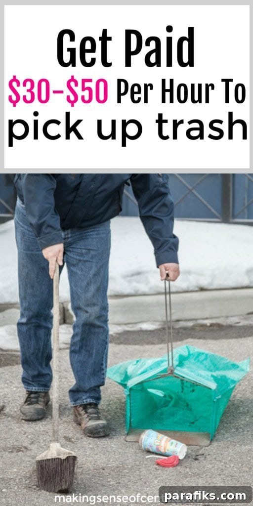 Brian makes a living (it's a $650,000+ per year business for him) by picking up trash. He knows of people who are making an extra $20,000 - $40,000 a year on the side, simply by cleaning up litter.