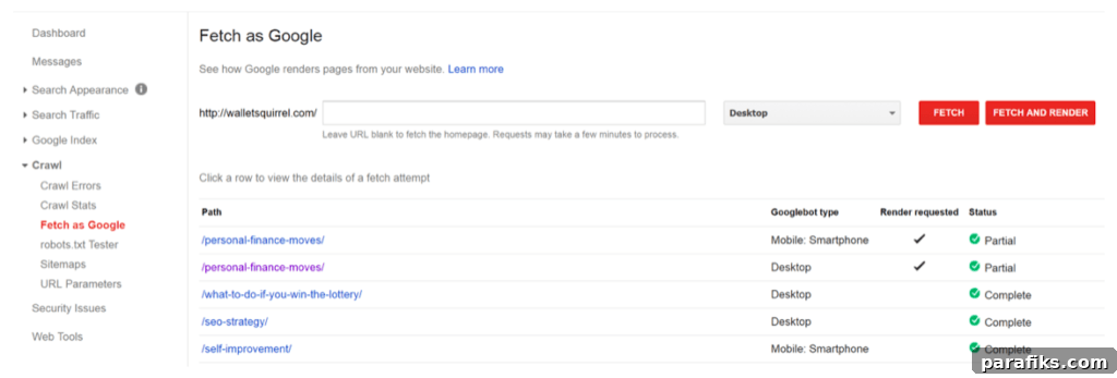 Indexing process