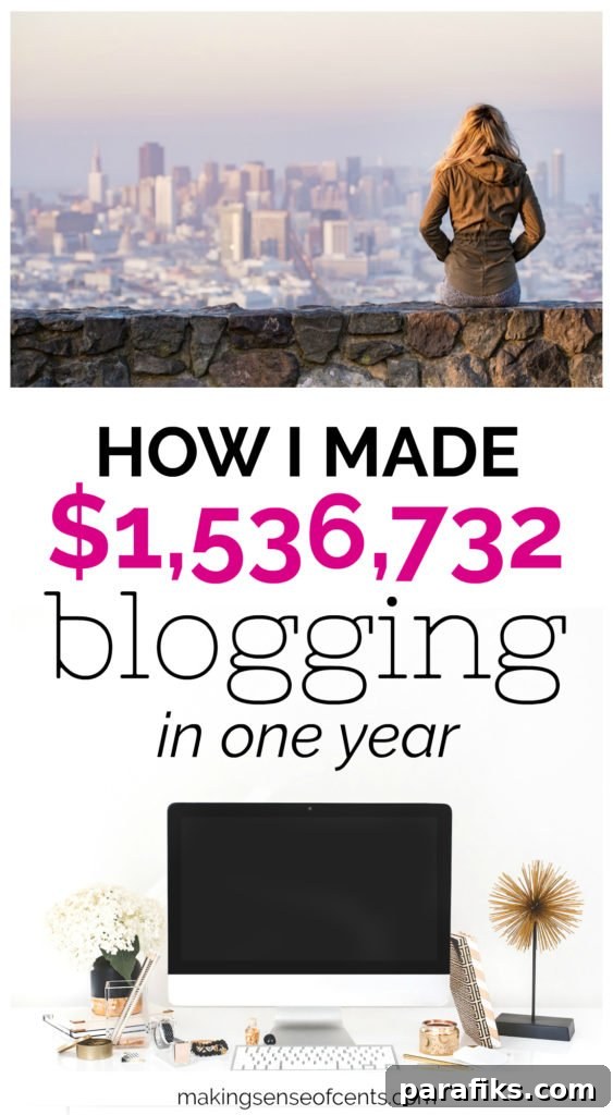 Here's how I made $1,536,732 blogging in 2017! #howtomakemoneyblogging #howtomakemoneybloggingforbeginners #howtomakemoney #waystomakeextramoney