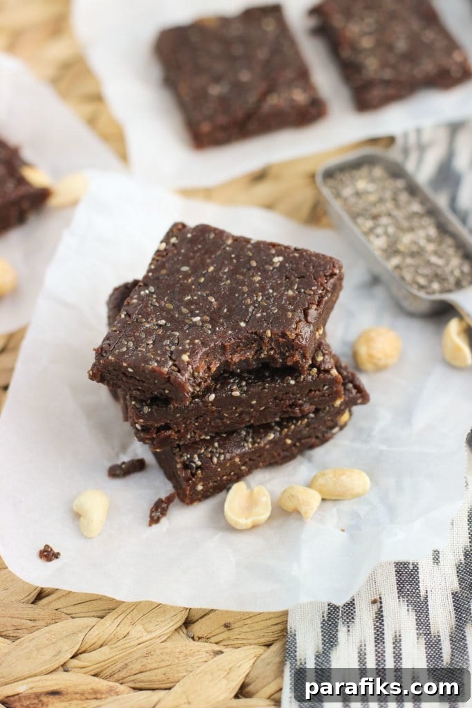 10 Homemade Hiking Snacks to Pack for Your Next Trail Trip 2 Chocolate Peanut Butter Chia Bars