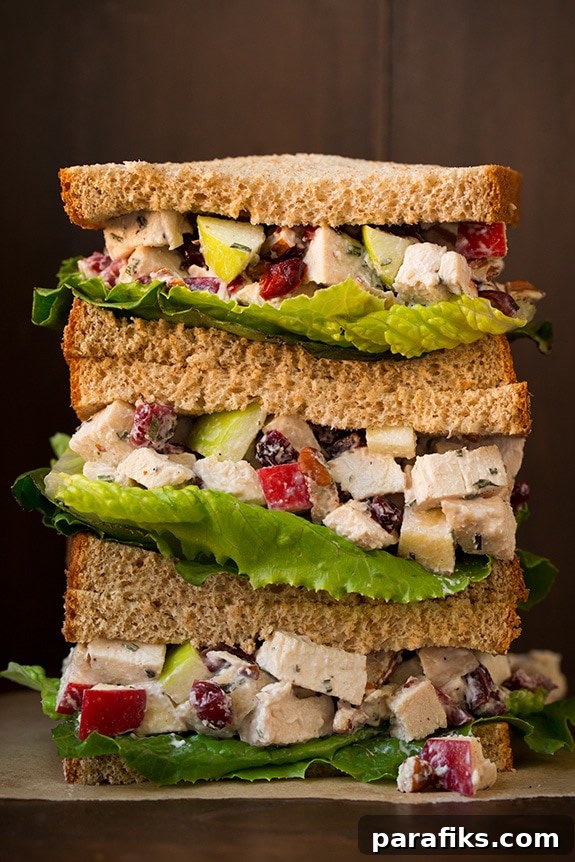 Apple Pecan Rosemary Greek Yogurt Chicken Salad
