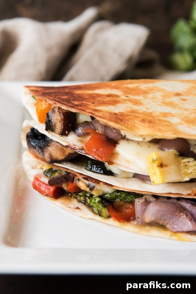 Grilled Summer Vegetable Quesadilla