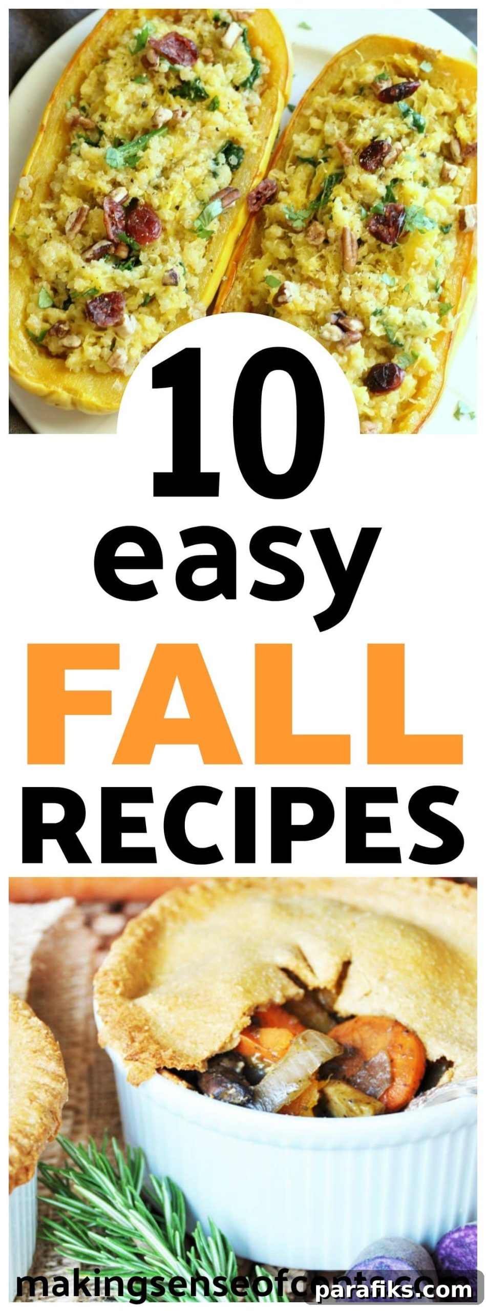 10 Cozy Fall Dinner Recipes to Refresh Your Meal Plan 2 Looking to add some delicious, easy fall recipes to your meal plan? Here are 10 healthy, easy, dinner, fall recipes. #fallrecipes #falldinnerideas #easyfallrecipes