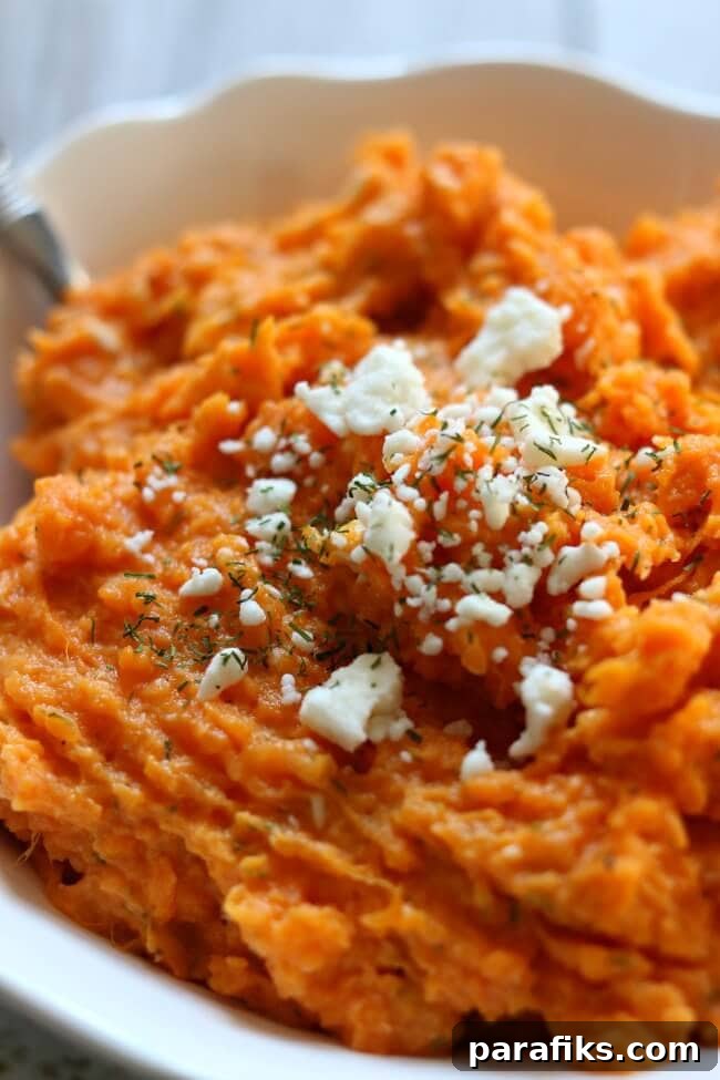 Feta Dill Sweet Potato Mash