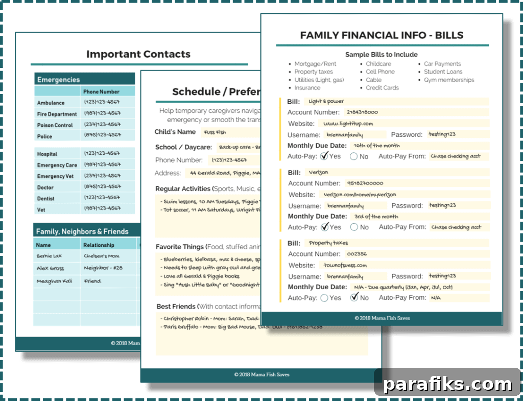 7 Essential Questions About Family Emergency Binders Answered 4 in case of emergency binder template