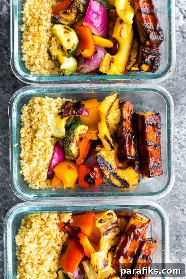 Pineapple BBQ Tofu Bowls
