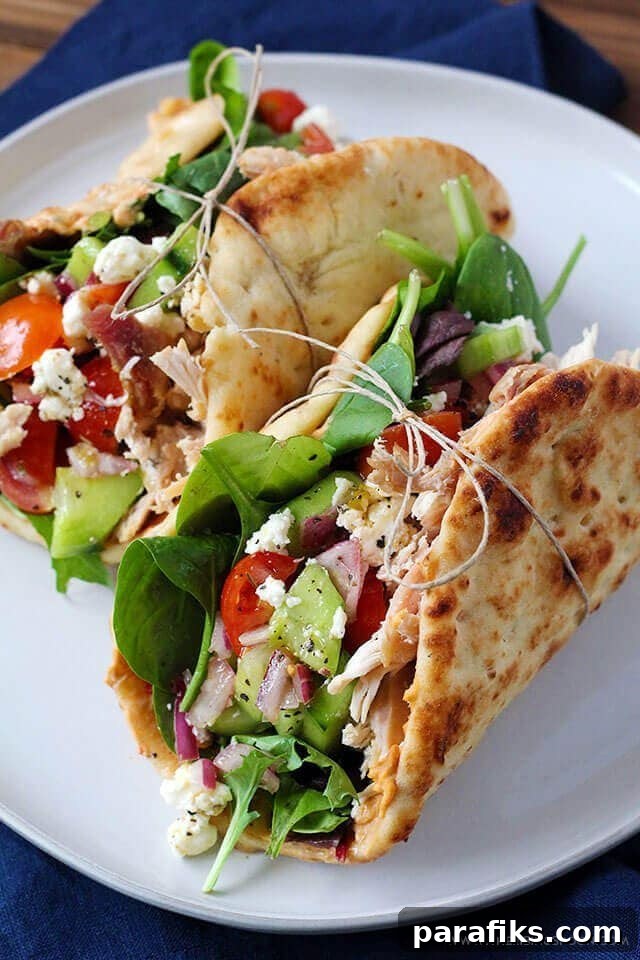 10 Delicious Lunch Ideas for Work That Save Time 6 Chicken Hummus Naan Wraps