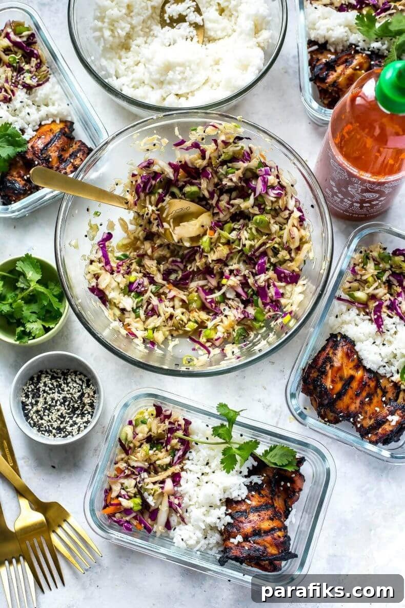 10 Delicious Lunch Ideas for Work That Save Time 7 Korean Chicken Meal Prep Bowl