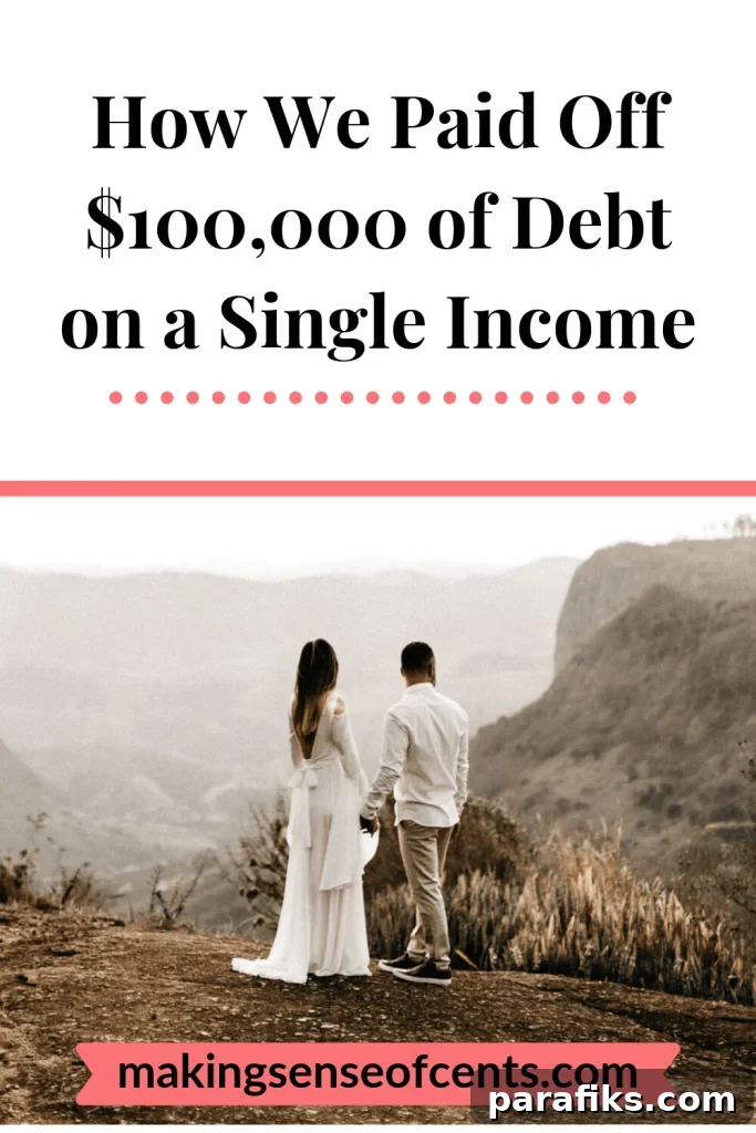 How We Paid Off $100,000 of Debt on a Single Income