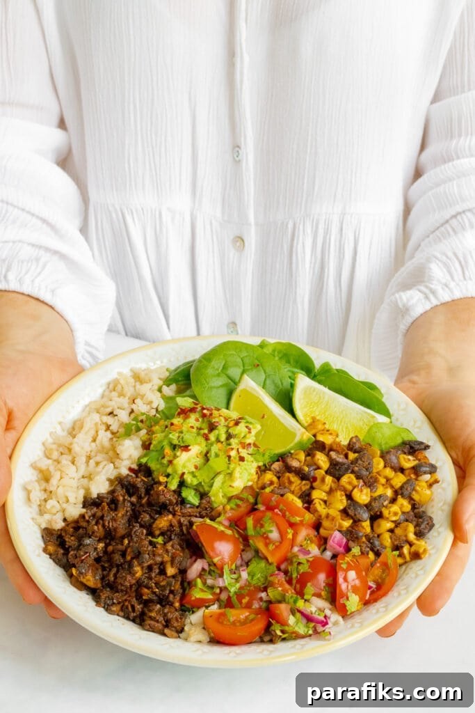 Mushroom Burrito Bowl