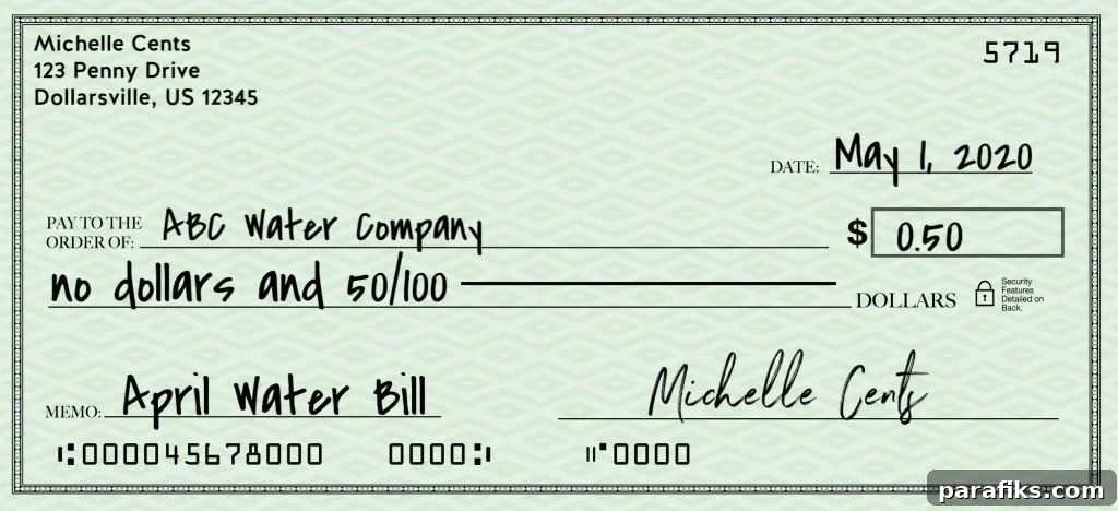 How to Fill Out a Check: Step-by-Step Instructions 11 How to write a check with cents only. This is a check that shows you how to write a check for 50 cents.