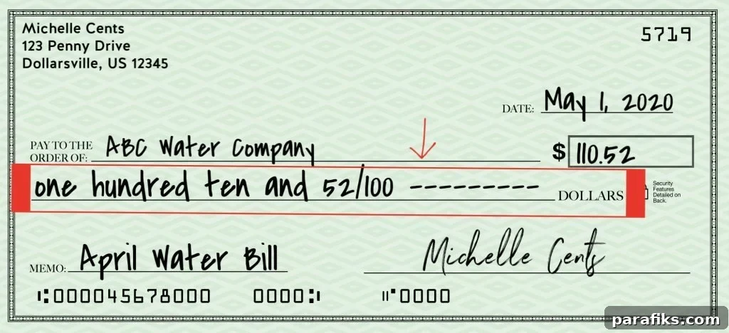 How to Fill Out a Check: Step-by-Step Instructions 6 check written out in words