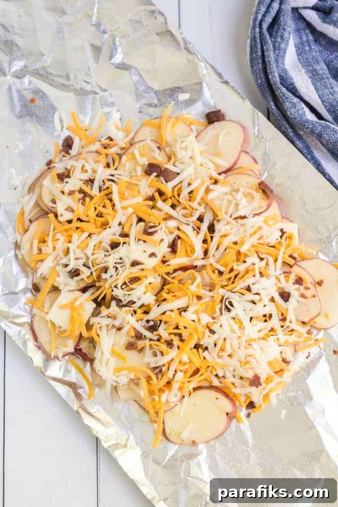 Campfire potatoes