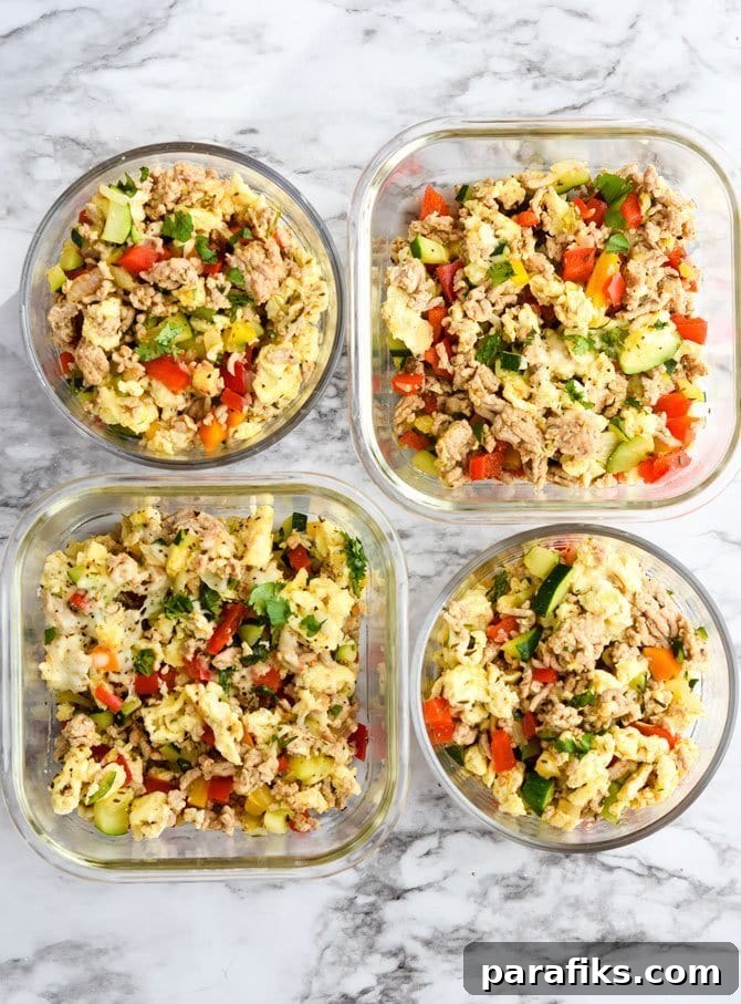 10 Breakfast Meal Prep Ideas to Brighten Your Mornings 4 Veggie Loaded Breakfast Skillet