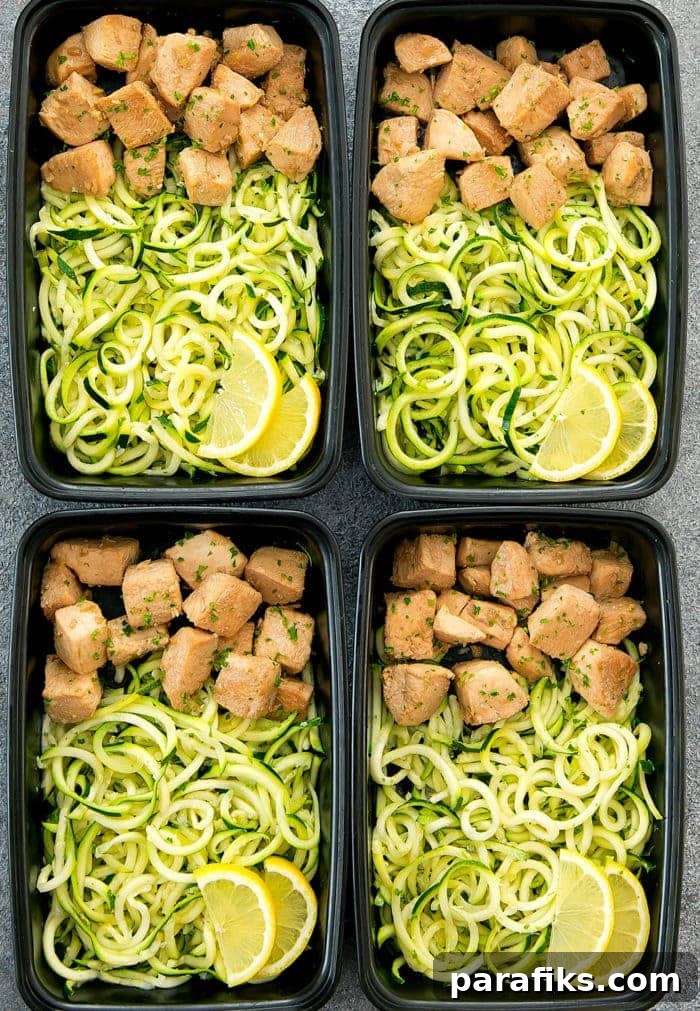 Lemon Garlic Chicken With Zucchini Meal Prep