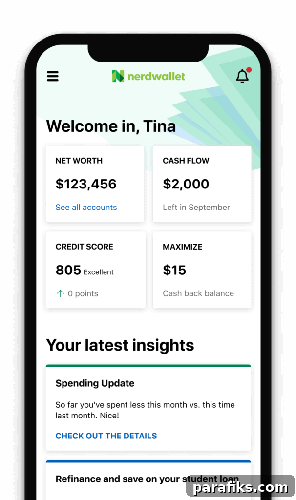 NerdWallet App Review: Smart Ways to Manage Your Money 4 NerdWallet app homepage