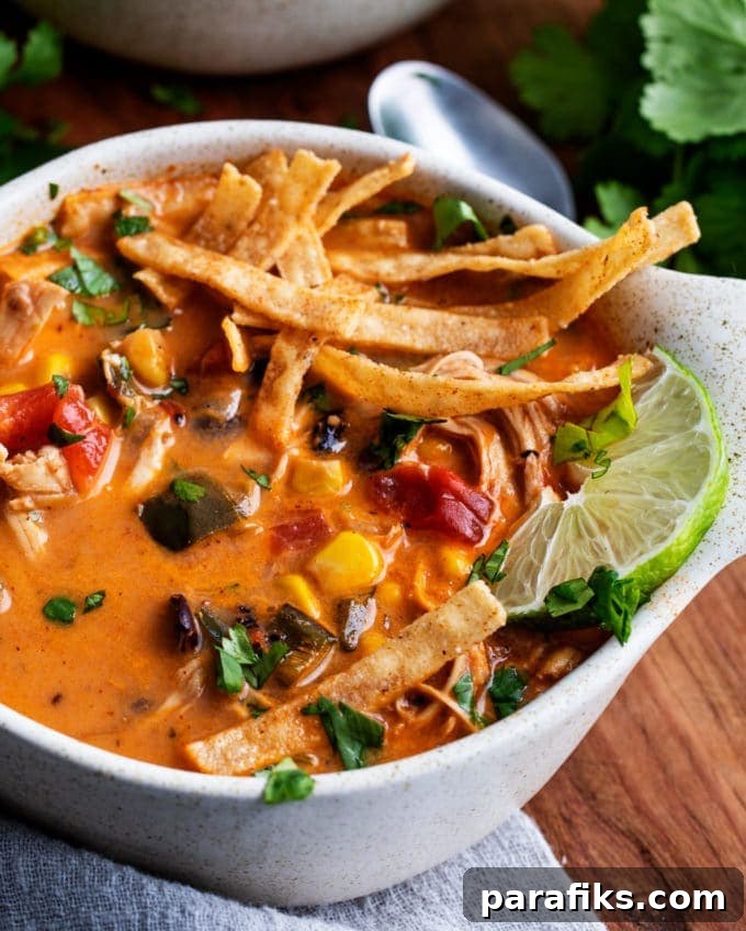 Creamy Chicken Tortilla Soup