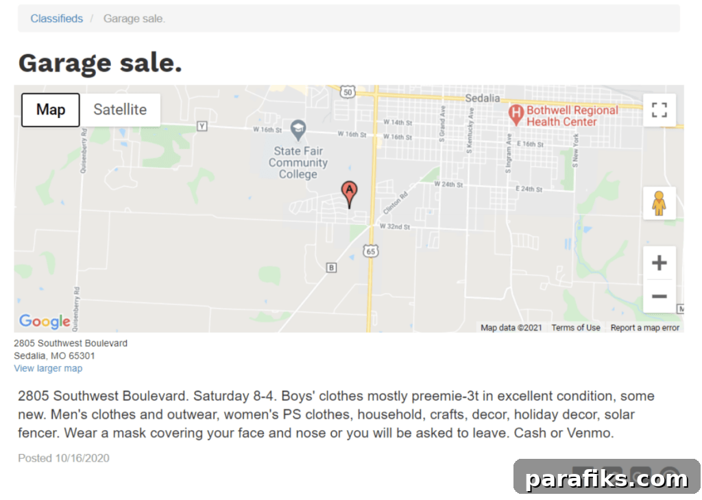 Flipping Garage Sale Finds on eBay: My Side Hustle Strategy 3 Online Garage Sale Ad from my local newspaper