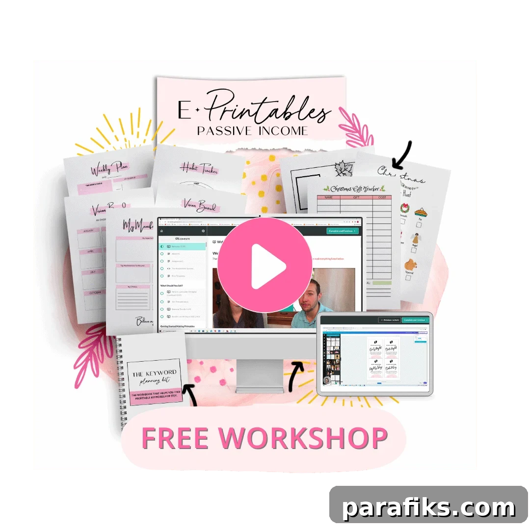 Free Training: Earn Money Selling Printables