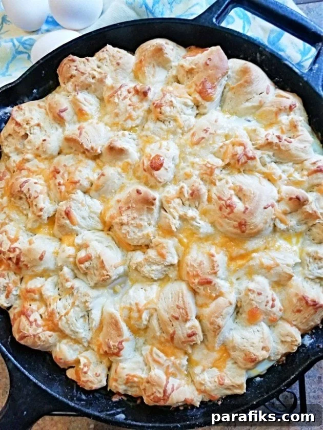 Biscuits and gravy breakfast skillet