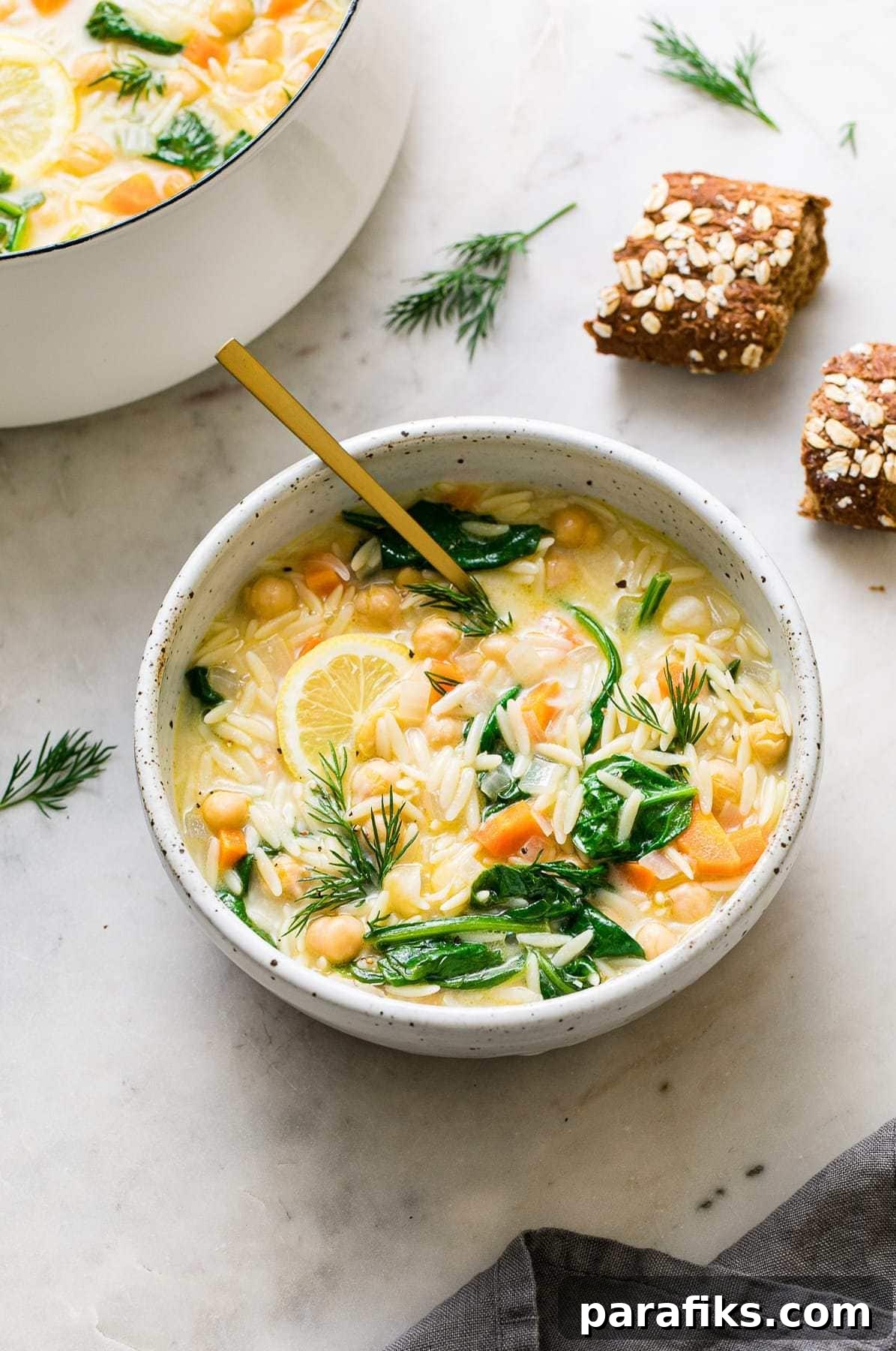 17 Summer Dinner Ideas: Quick, Light & Delicious Recipes 16 Lemon chickpea orzo soup