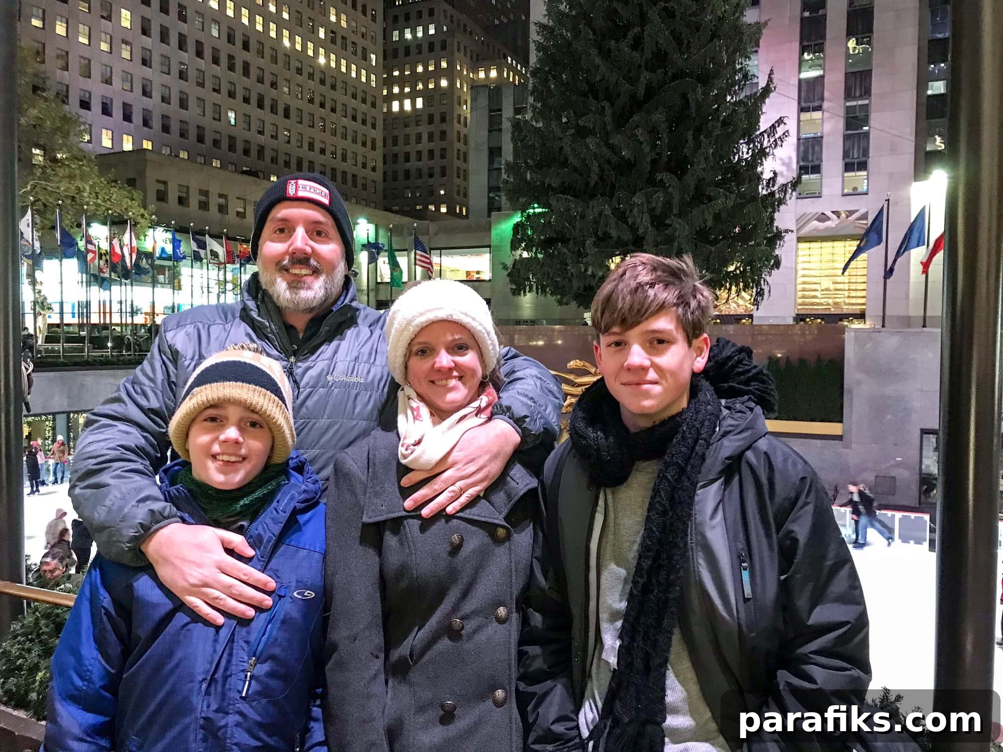 How Our Family of Four Flies Free Six Times Annually 3 Family at Rockefeller Center