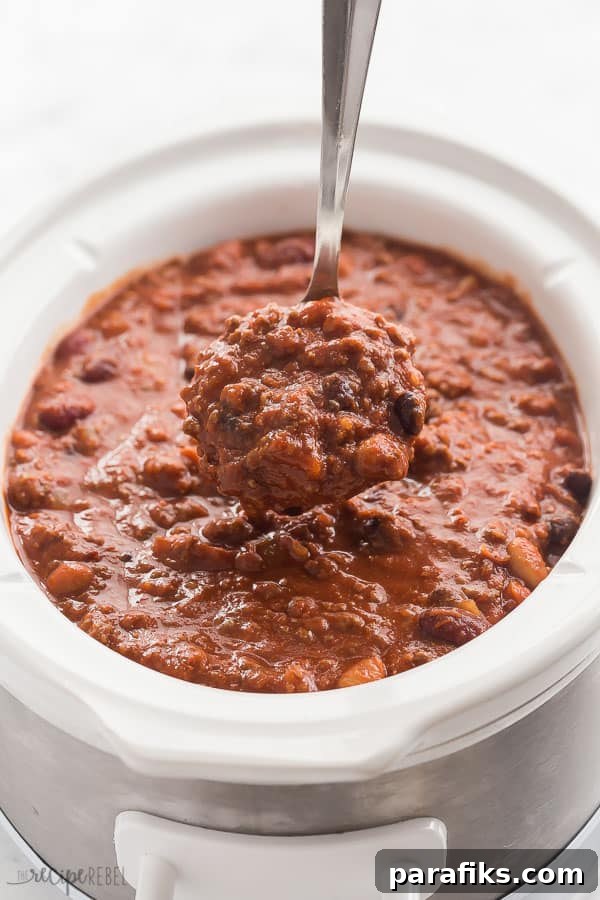 17 Budget-Friendly Ground Beef Recipes to Try This Week 5 Slow Cooker Three Bean Beef Chili