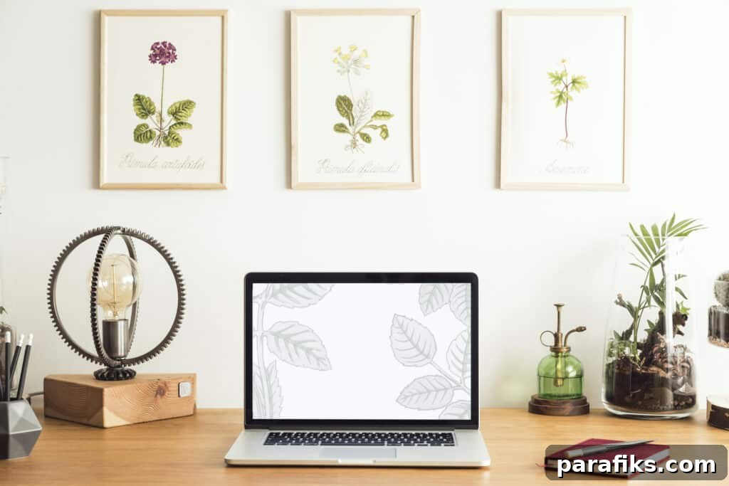 Picture of laptop on desk with plants. 18 Best Online Transcription Jobs For Beginners To Make $2,000 Monthly. Here's how you can work from home and make money.