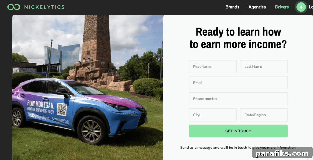 car advertising app with nickelytics