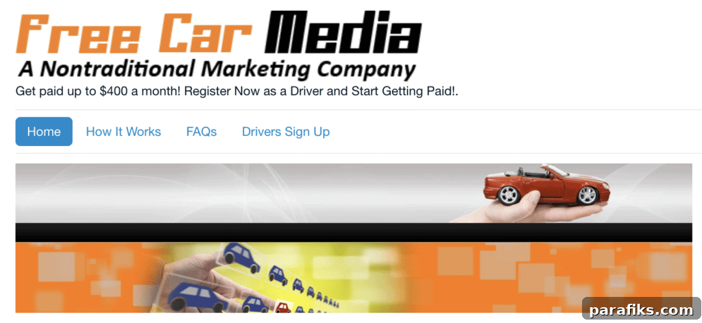 get paid for car advertising stickers with freecarmedia
