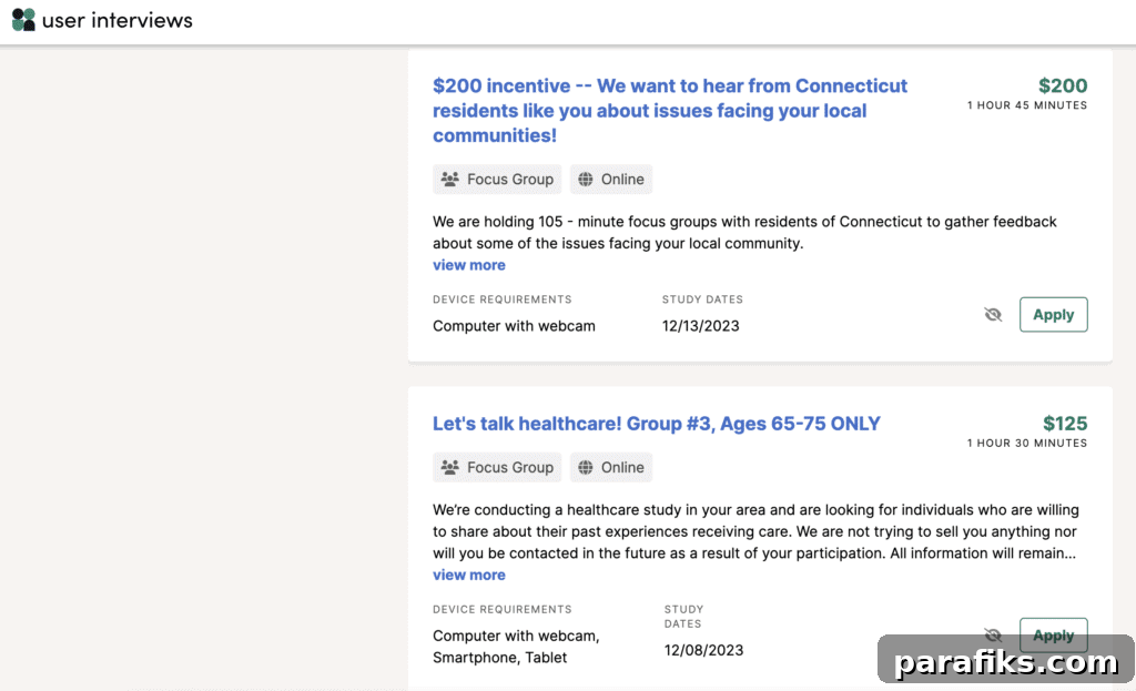 19 Top Sites to Find Paid Research Studies Fast 2 user interview paid research study