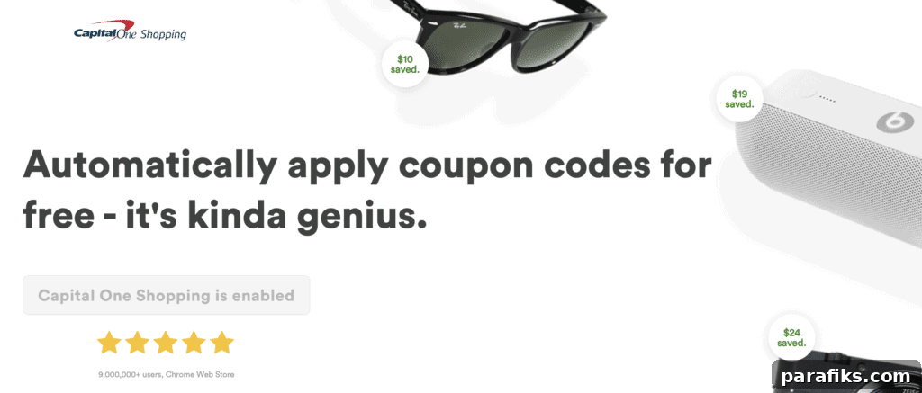 Top Coupon Sites to Save Money: 19 Places to Find Deals 3 capital one shopping free coupon browser extension
