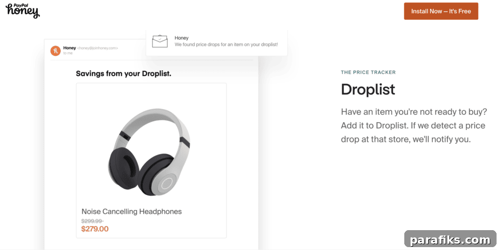 PayPal Honey Review: Free Browser Extension That Saves You Money 4 honey Price tracker (Droplist)