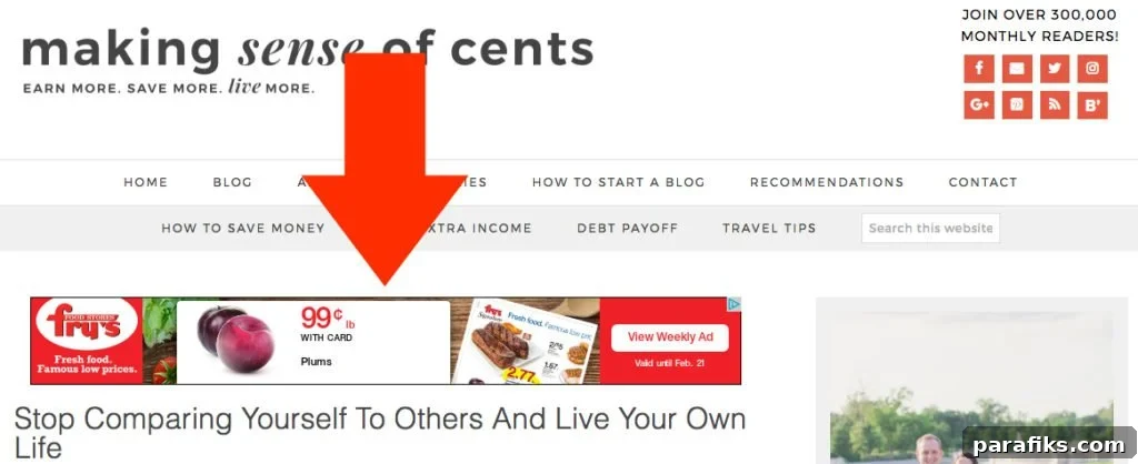 Display advertising example