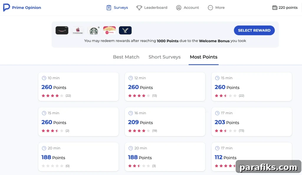 Prime Opinion Review 2026: How Much Can You Earn? 4 prime opinion survey amounts