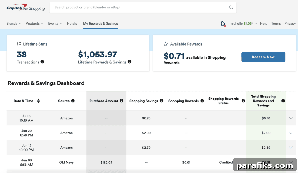 my capital one shopping account