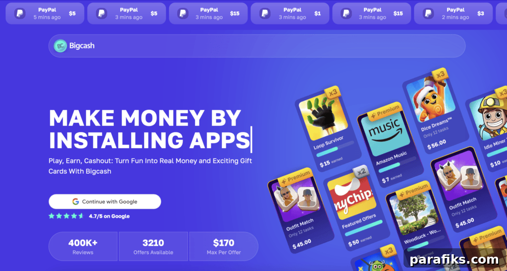 BigCashWeb Review: Is It Worth Your Time and Money? 2 screenshot of bigcash homepage
