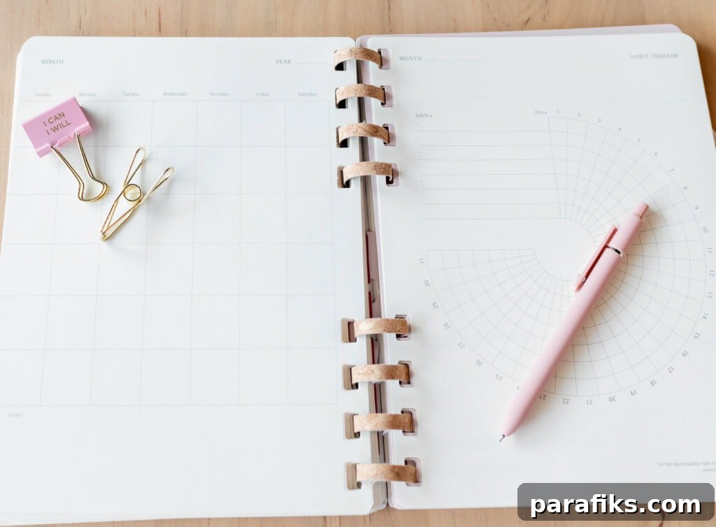 Get Your Life Together: 10-Step Action Checklist 2 Journal on a desk with a clip that says "I CAN I WILL" for article how to get your life together checklist