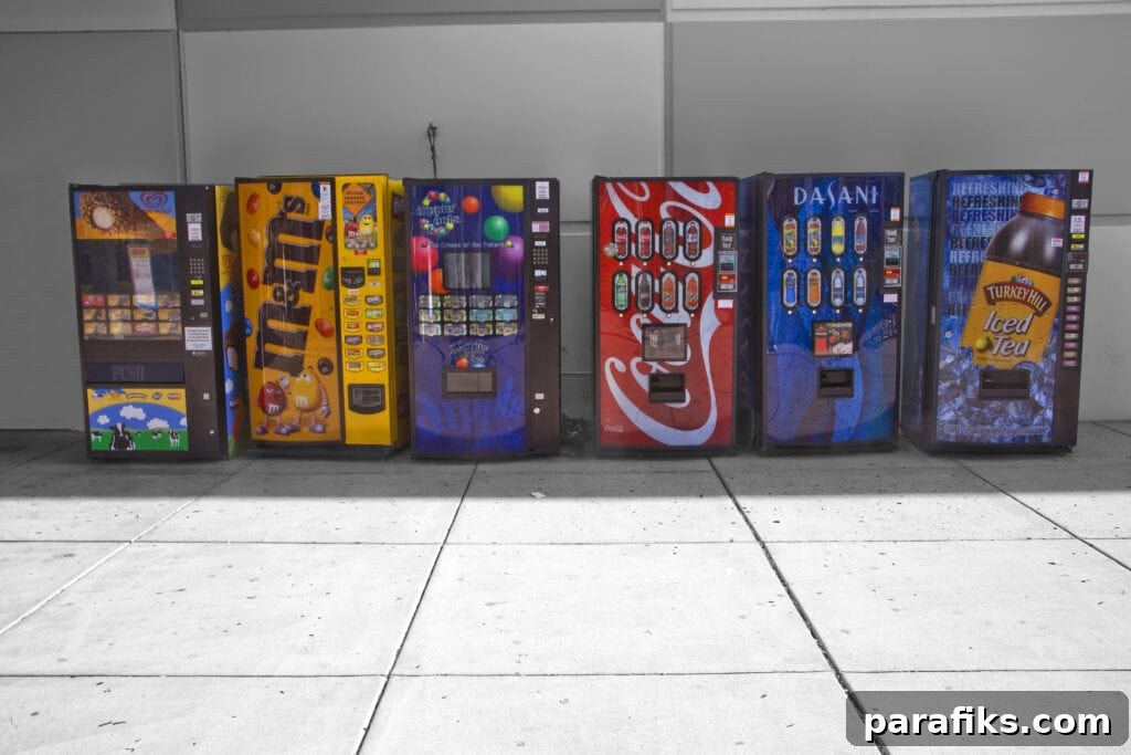 17 Low-Work Side Hustles to Earn Extra Money Quickly 3 picture of vending machines for soda and candy for an article about low effort side hustles that actually work