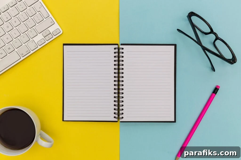 picture of notebook on a desk with glasses, coffee, pencil, and keyboard for article - best ways to make $30,000 a month