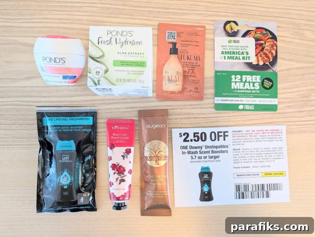 Here's what was inside my free PINCHme box full of free samples.